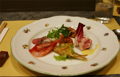 our appetizer at our Kobe Beef dinner