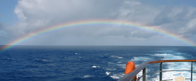 rainbow over the ocean